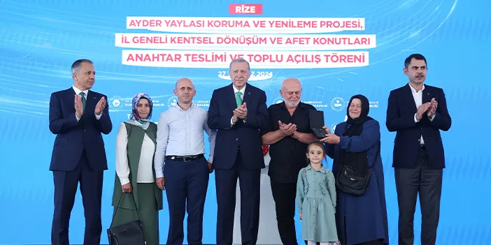 Cumhurbaşkanı Erdoğan Rize'de konuştu! "Ayder'i çirkin yapılaşmadan kurtardık"