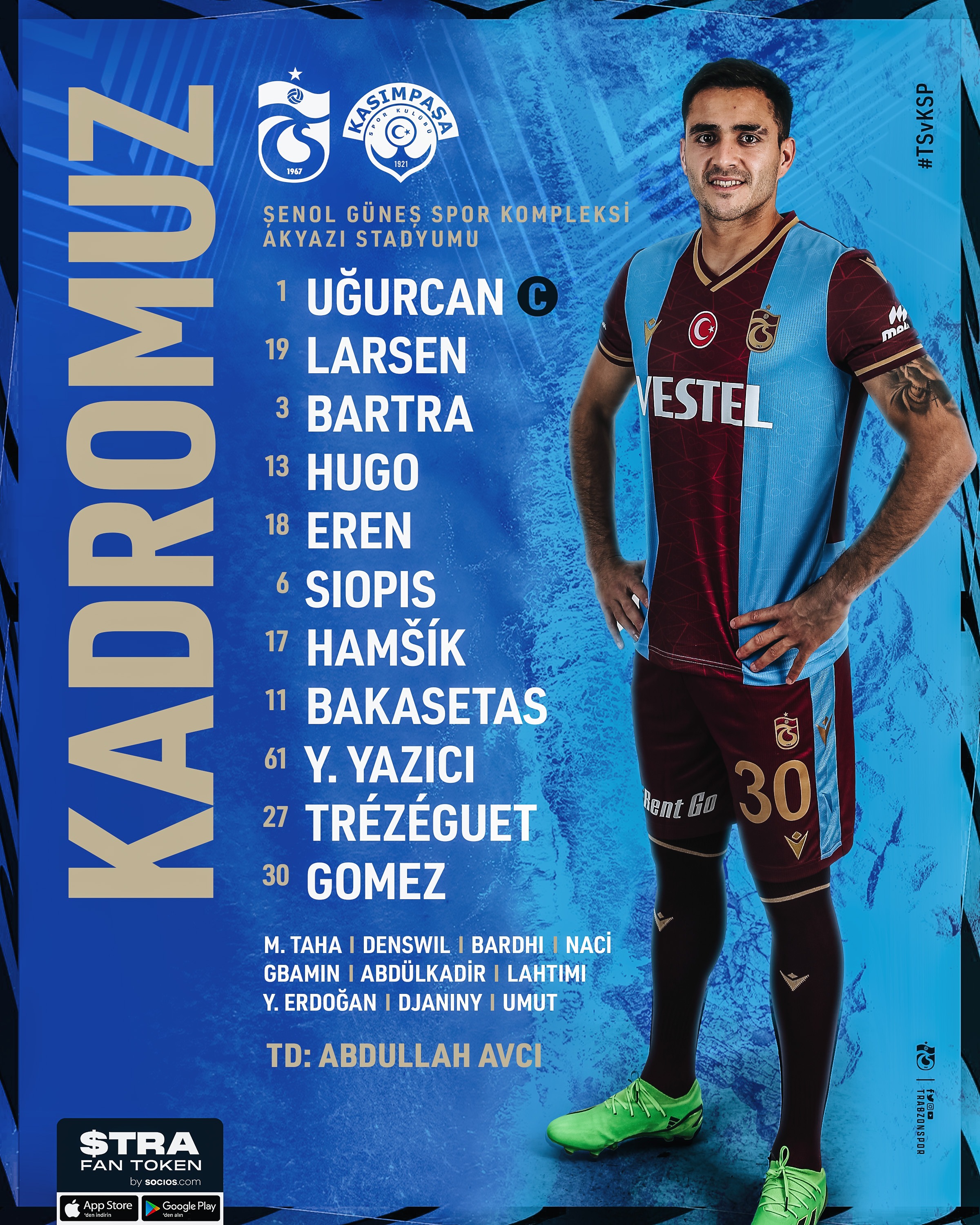 Trabzonspor’un Kasımpaşa maçı ilk 11’i belli oldu!