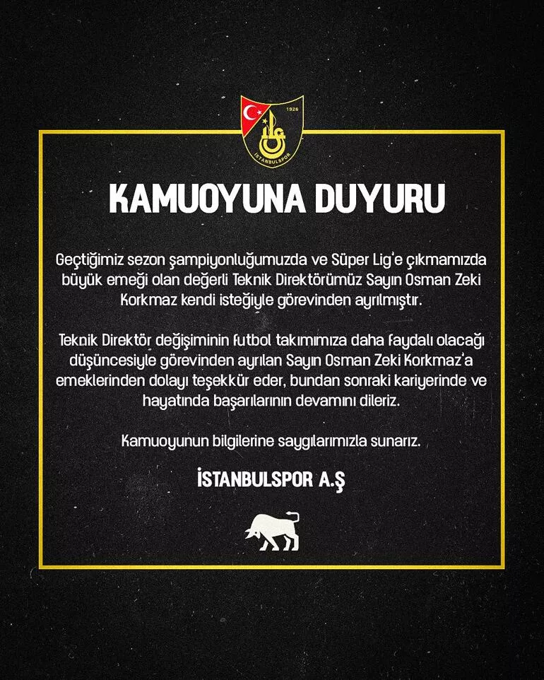 Süper Lig ekibinde flaş istifa! Teknik Direktör görevi bıraktı