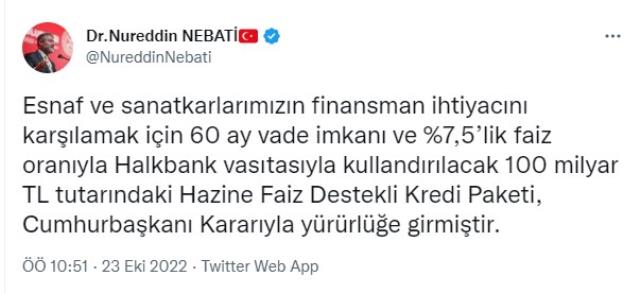 Bakan duyurdu! Destek paketi yürürlüğe girdi