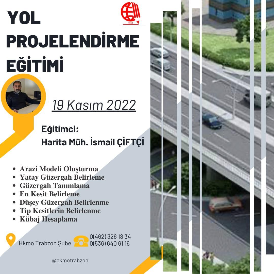 Trabzon'da ‘Yol Projelendirme’ eğitimi düzenledi