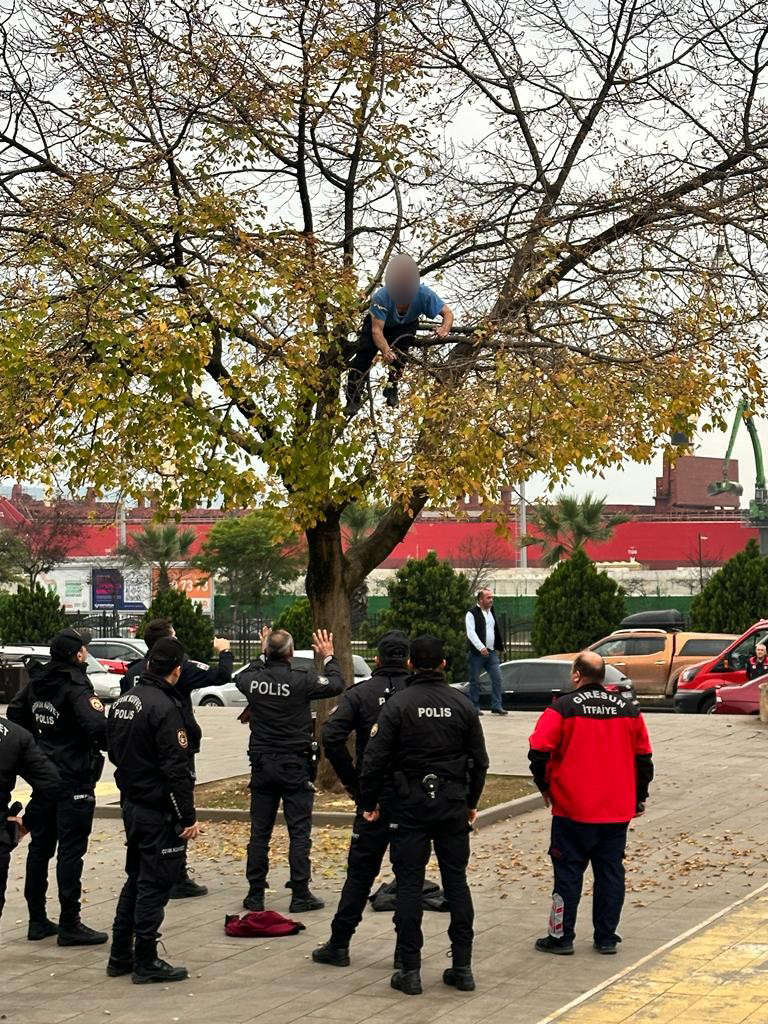 Giresun'da bir garip intihar girişimi! Böyle izlediler