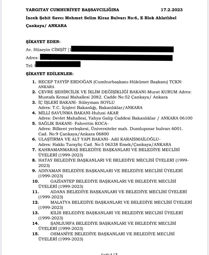 Cumhurbaşkanı Erdoğan ve Bakanlara deprem için suç duyurusu! Avukat Hüseyin Cimşit Kimdir?