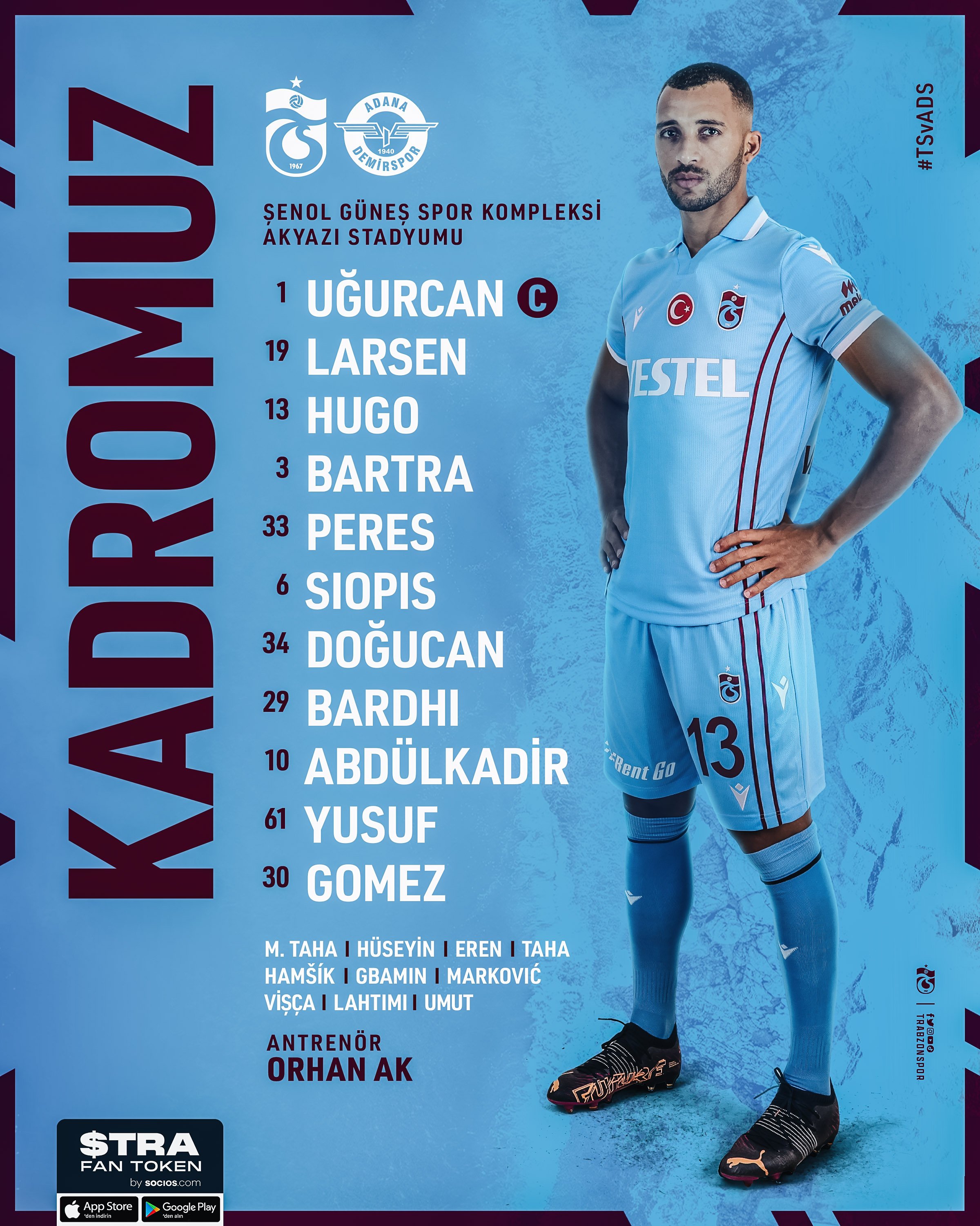 Trabzonspor’un Adana Demirspor maçı ilk 11’i belli oldu!