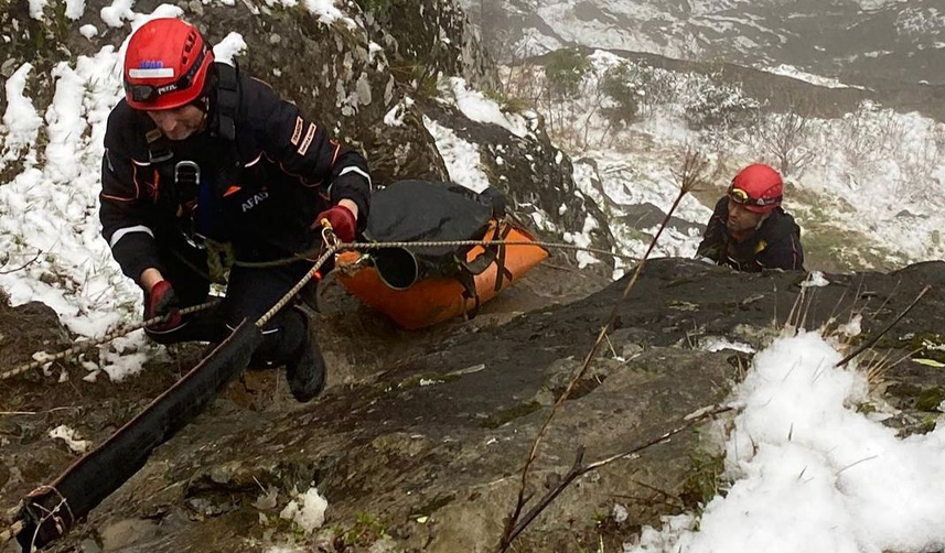 afad trabzon çaykara ucurum