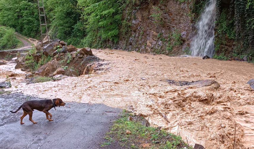 trabzon yol dereye dönüştü1