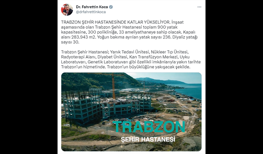 kocadan trabzon şehir hastanesi paylaşımı